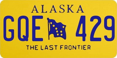 AK license plate GQE429