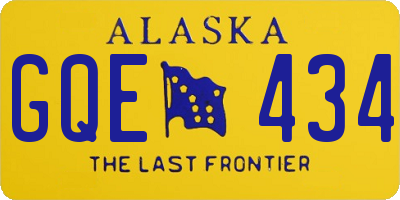 AK license plate GQE434