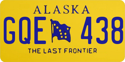 AK license plate GQE438
