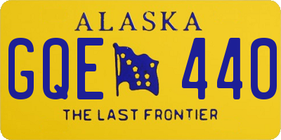 AK license plate GQE440