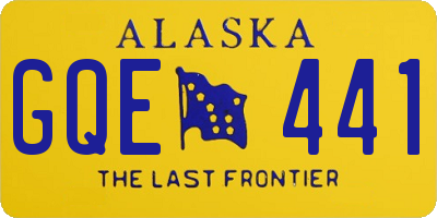 AK license plate GQE441