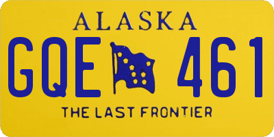 AK license plate GQE461