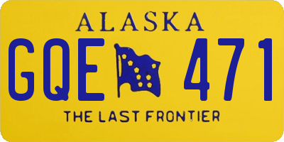 AK license plate GQE471