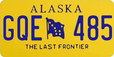 AK license plate GQE485
