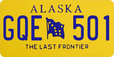 AK license plate GQE501