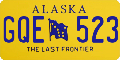 AK license plate GQE523