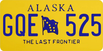 AK license plate GQE525