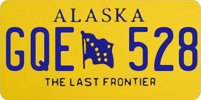 AK license plate GQE528