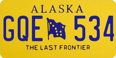 AK license plate GQE534