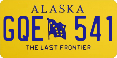 AK license plate GQE541