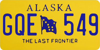 AK license plate GQE549