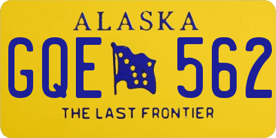 AK license plate GQE562
