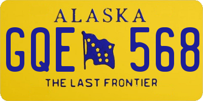 AK license plate GQE568