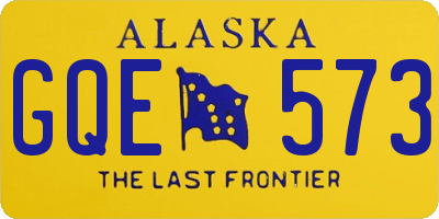 AK license plate GQE573