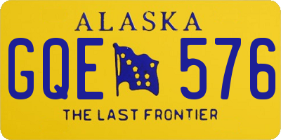 AK license plate GQE576