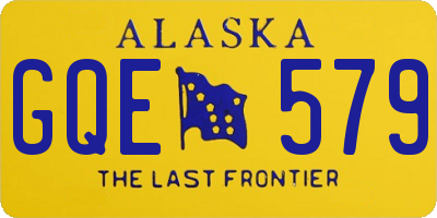 AK license plate GQE579