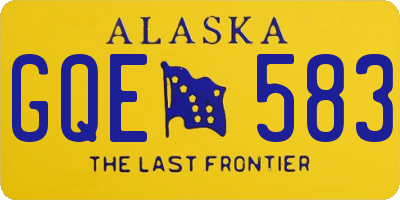 AK license plate GQE583