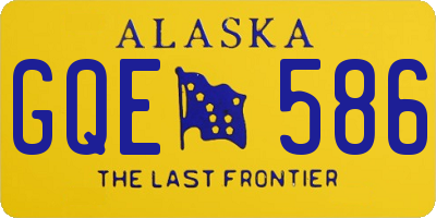 AK license plate GQE586