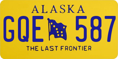 AK license plate GQE587