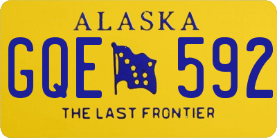 AK license plate GQE592