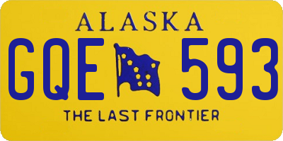 AK license plate GQE593