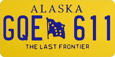 AK license plate GQE611