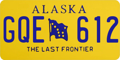AK license plate GQE612