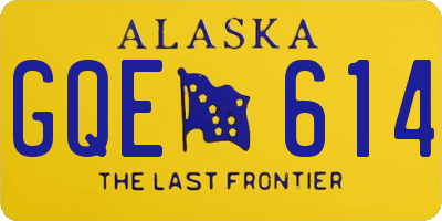 AK license plate GQE614