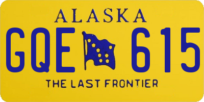 AK license plate GQE615