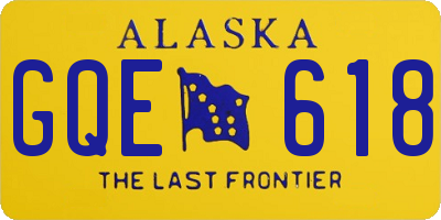 AK license plate GQE618