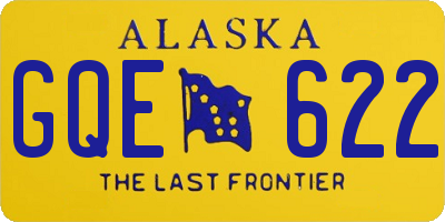 AK license plate GQE622