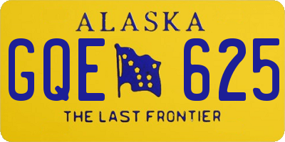 AK license plate GQE625