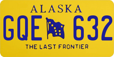 AK license plate GQE632