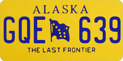 AK license plate GQE639
