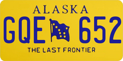 AK license plate GQE652