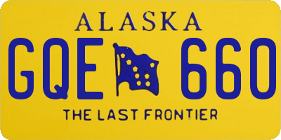 AK license plate GQE660