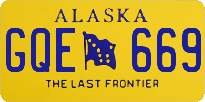 AK license plate GQE669