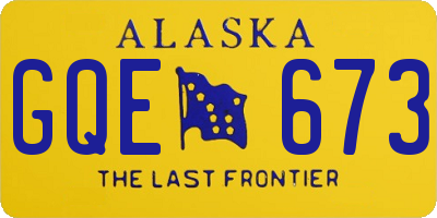 AK license plate GQE673