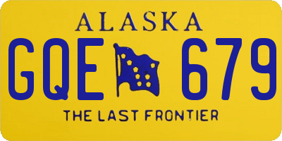 AK license plate GQE679