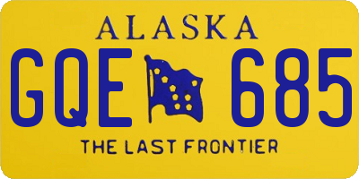 AK license plate GQE685