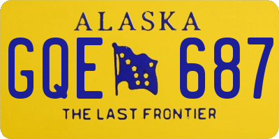 AK license plate GQE687