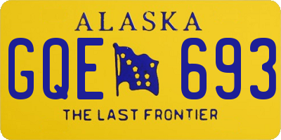 AK license plate GQE693