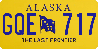 AK license plate GQE717