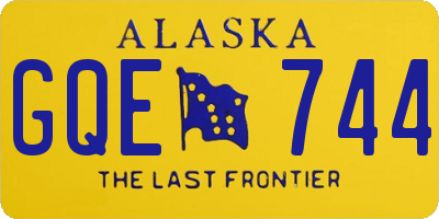 AK license plate GQE744