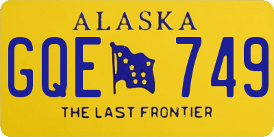 AK license plate GQE749