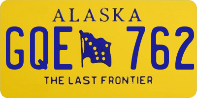 AK license plate GQE762