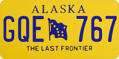 AK license plate GQE767