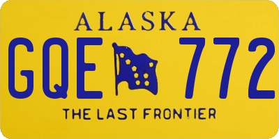 AK license plate GQE772