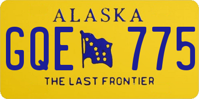 AK license plate GQE775