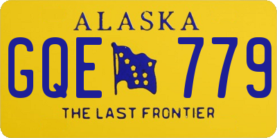 AK license plate GQE779